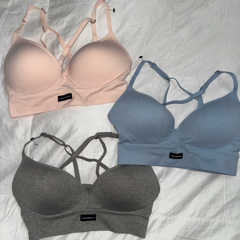 Lucky Brand Seamless Bralette Bundle | 3 Pack | Size M | NWT